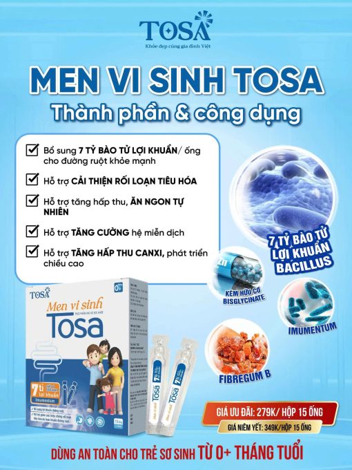 Thành phần men vi sinh Tosa