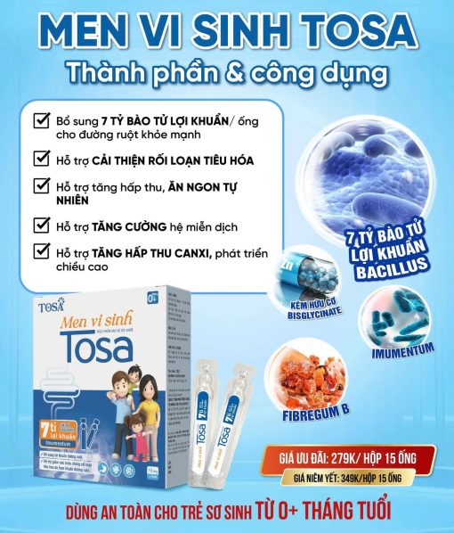 Thành phần men vi sinh Tosa